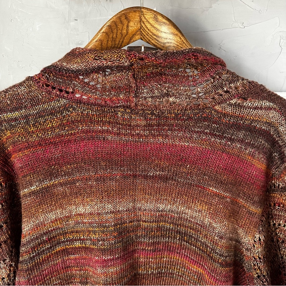 CJ Banks Multicolor Knit Open-Front Cardigan Sweater size 2X - Picture 3 of 10